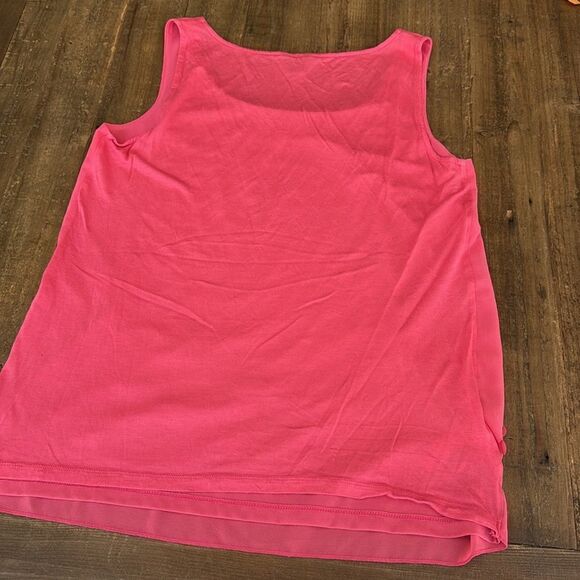 Ann Taylor Pink Tank top, bright, girlcore, feminine, barbie, spring, size small - Picture 5 of 5